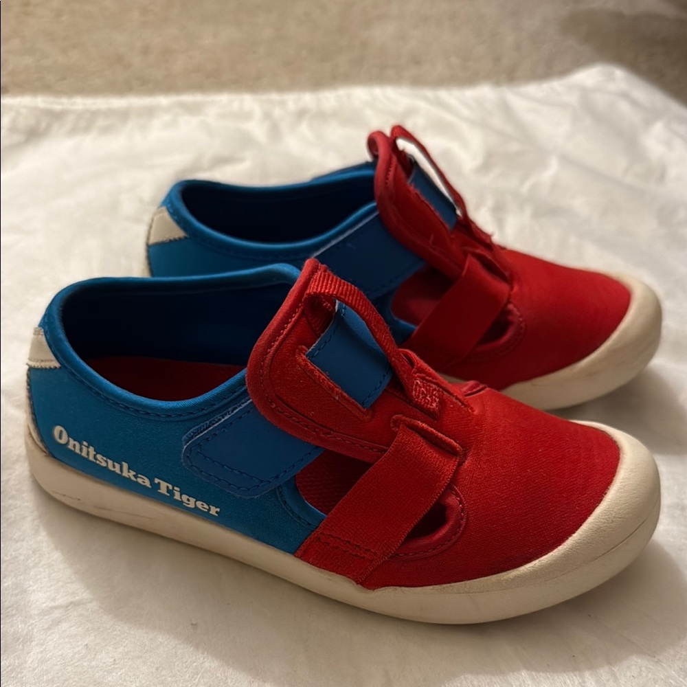 Onitsuka Tiger by Asics Kids Red and Blue Shoes sz K12